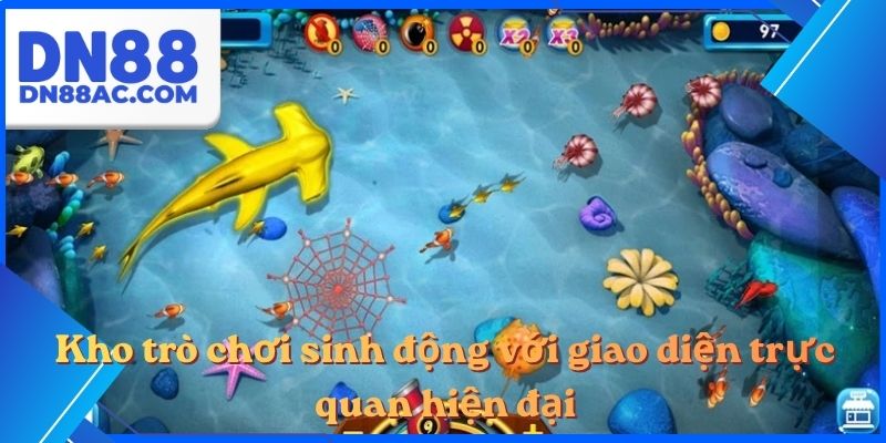 Kho trò chơi sinh động với giao diện trực quan hiện đại